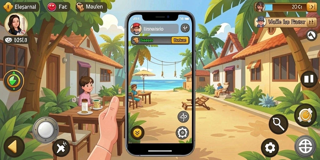 Screenshot memperlihatkan interaksi antarpemain dalam mode multipemain.