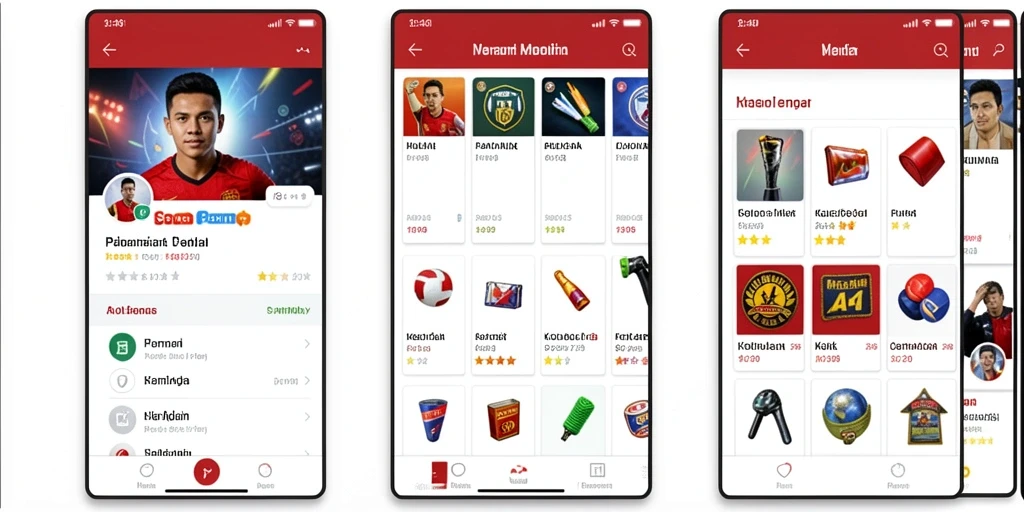 Tangkapan layar ketiga menunjukkan fitur sosial dalam game.