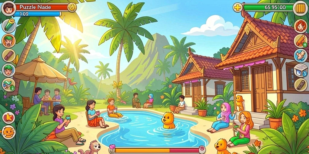 Screenshot menggambarkan momen multiplayer yang seru.